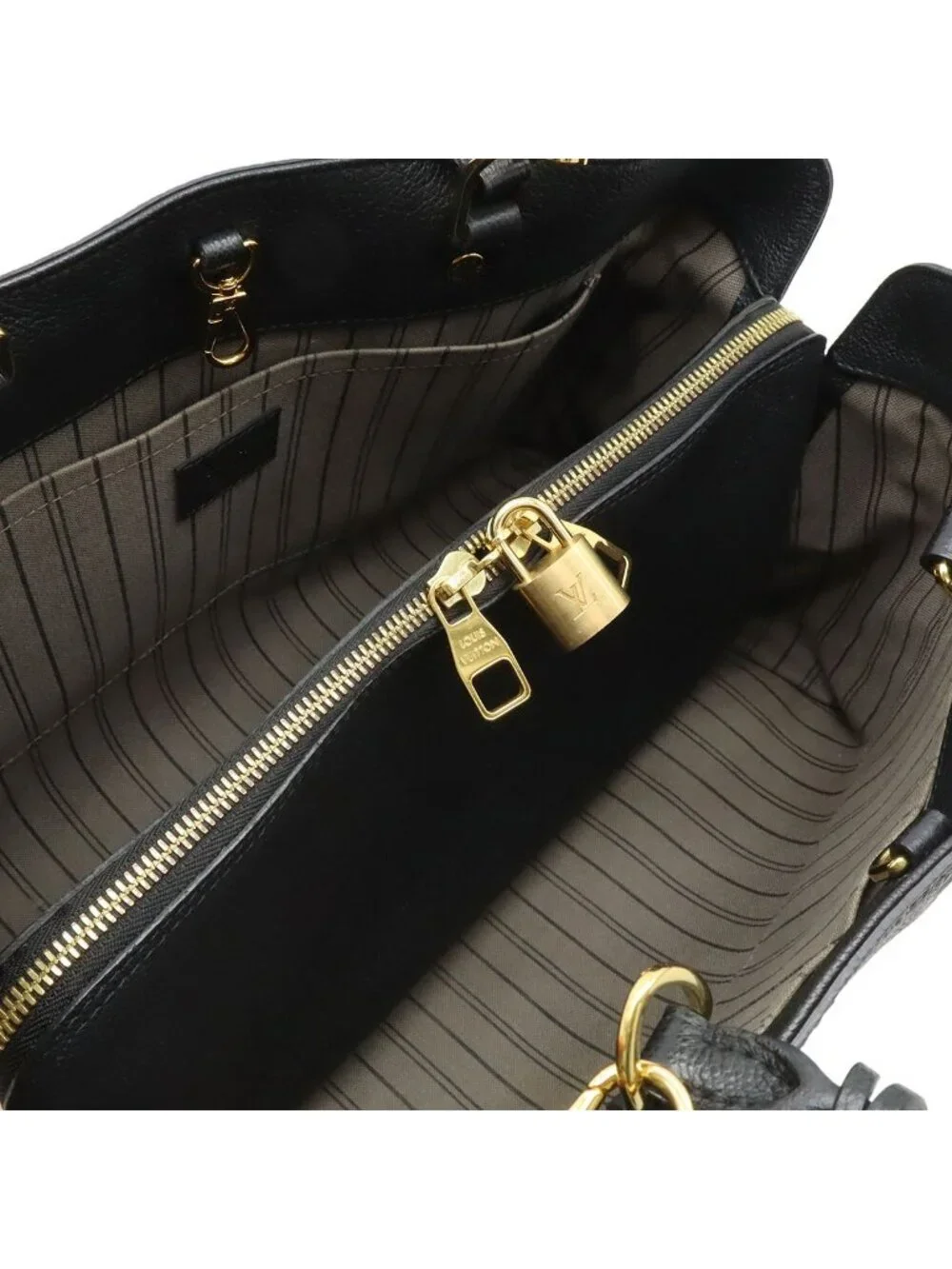 Louis Vuitton Monogram Empreinte Montaigne GM Tote 2-Way Shoulder Bag Noir